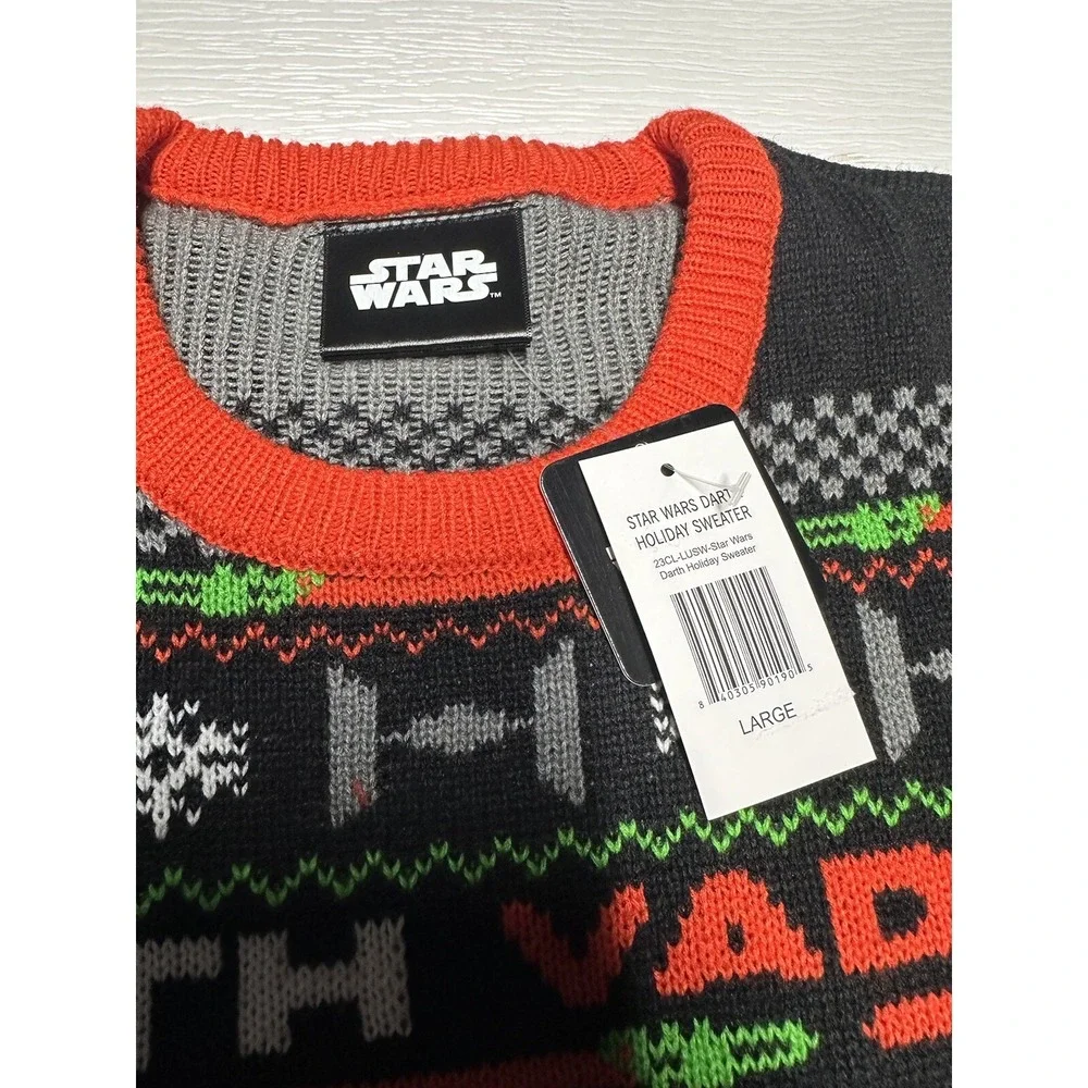 Men's Star Wars Darth Vader‎ Crew Neck Sweater GameStop Exclusive Black Size L
